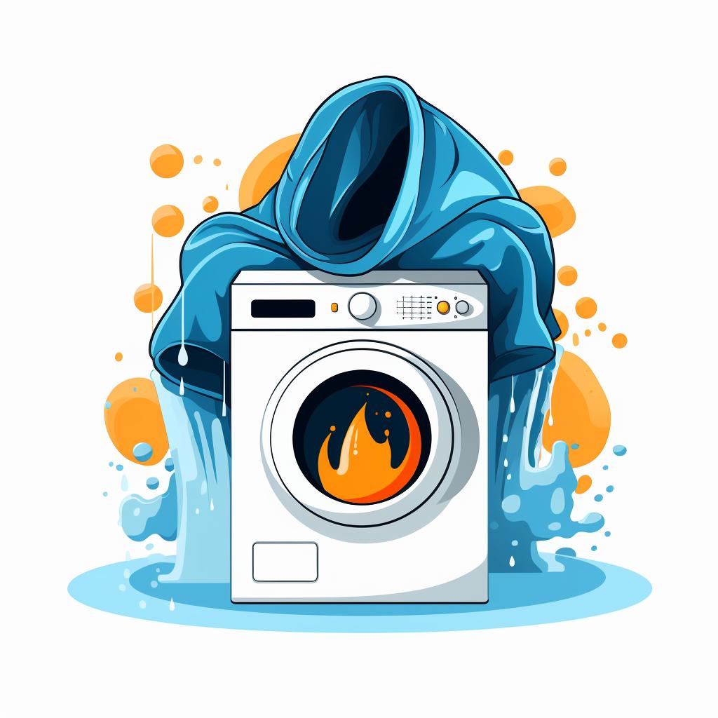 Surf hoodie in a washing machine with mild detergent